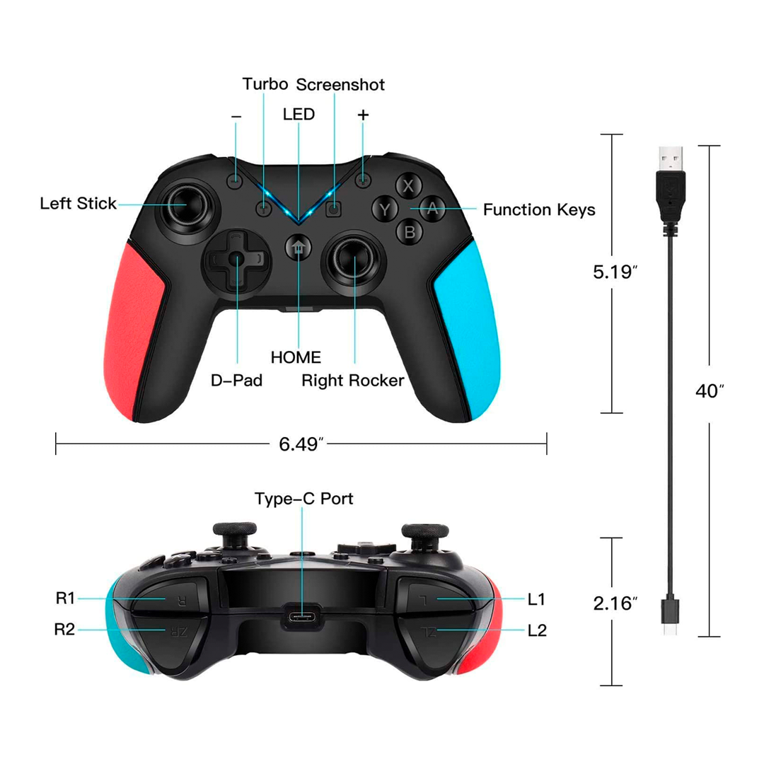 Control Inalámbrico Para Nintendo Switch Compatible