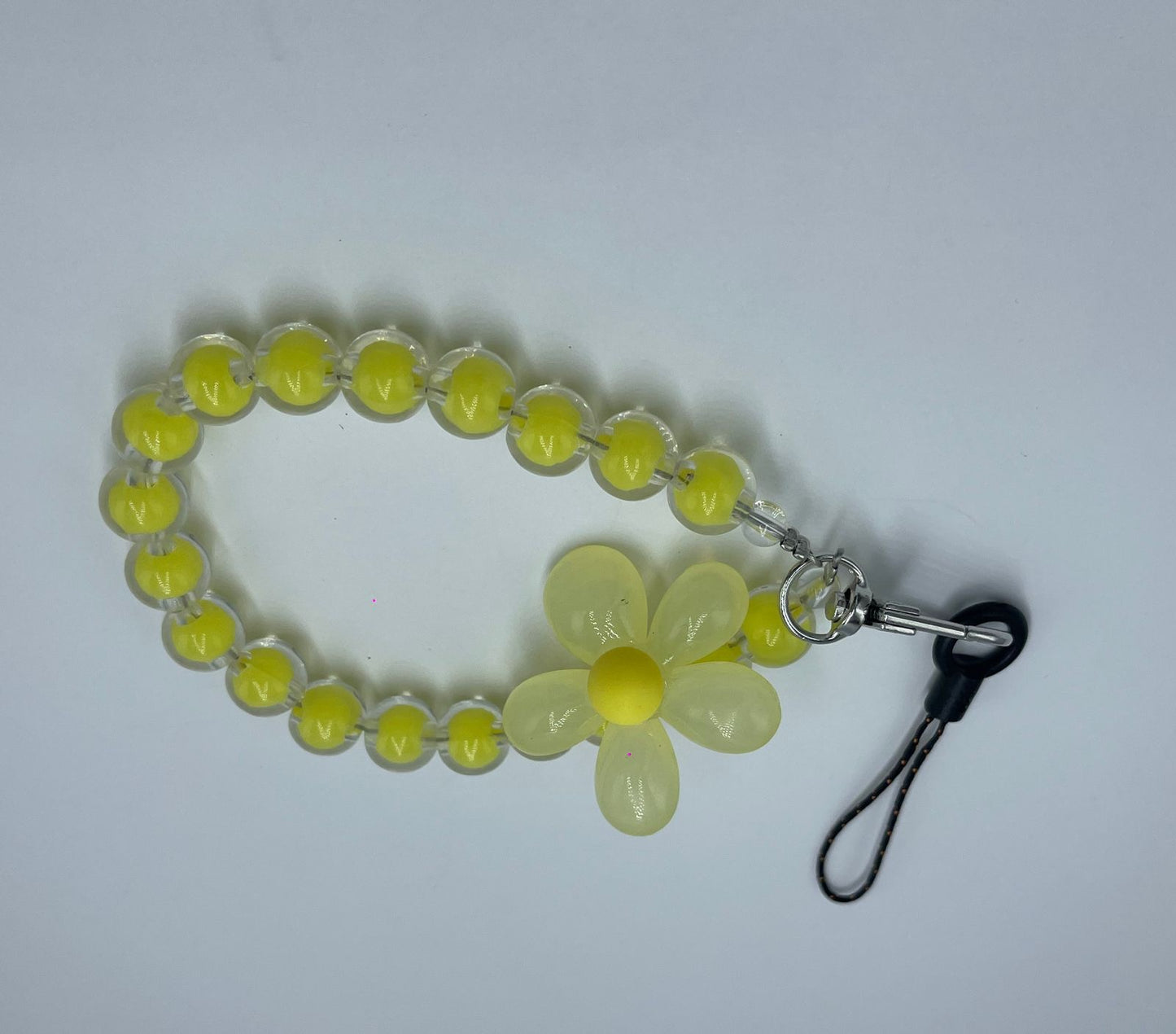 Pulsera de Cuentas con Flor para Celular