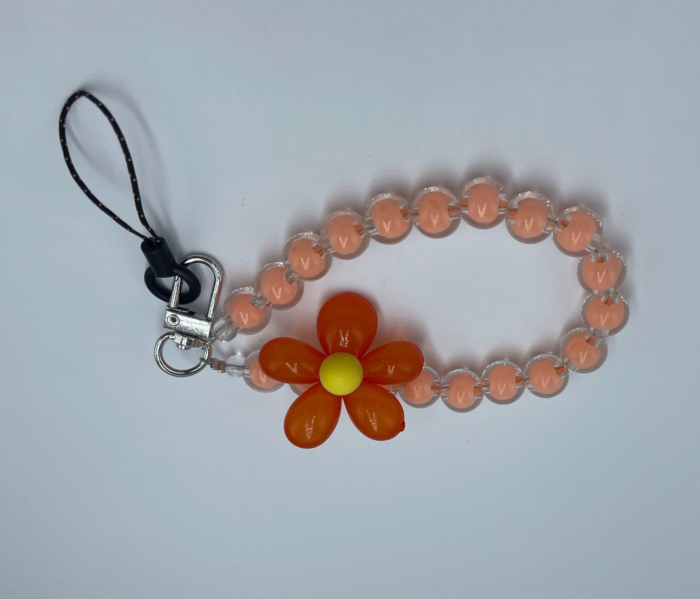 Pulsera de Cuentas con Flor para Celular
