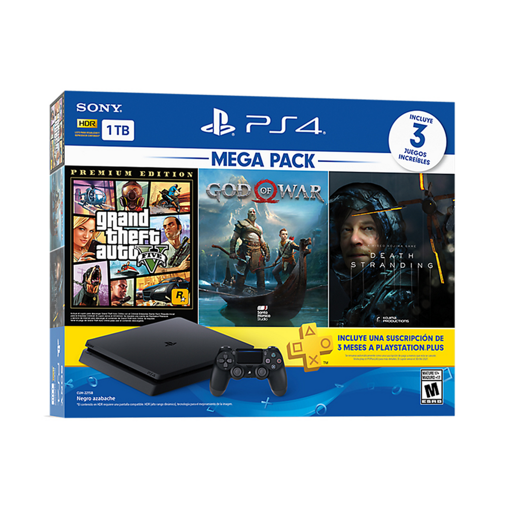 PlayStation 4 1TB (Grand Theft Auto V+God of War+Death Stranding) Pack