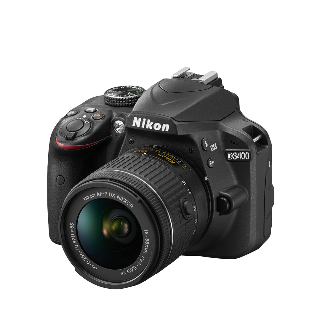 Cámara Nikon D3400 con lente AF-P DX NIKKOR 18-55mm VR Kit