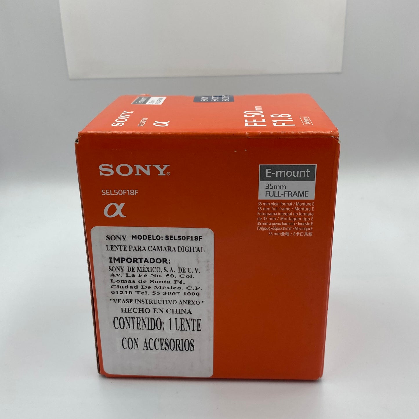 Lente Sony FE 50mm (SEL50F18F) (Producto Unico)