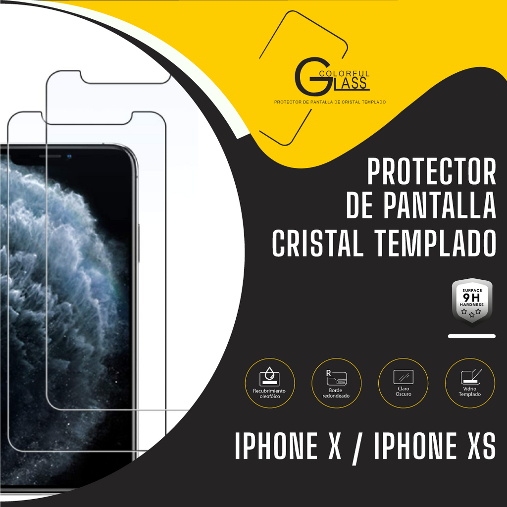 Vidrio Iphone XS Protector De Pantalla Cristal Templado – iCenter Colombia