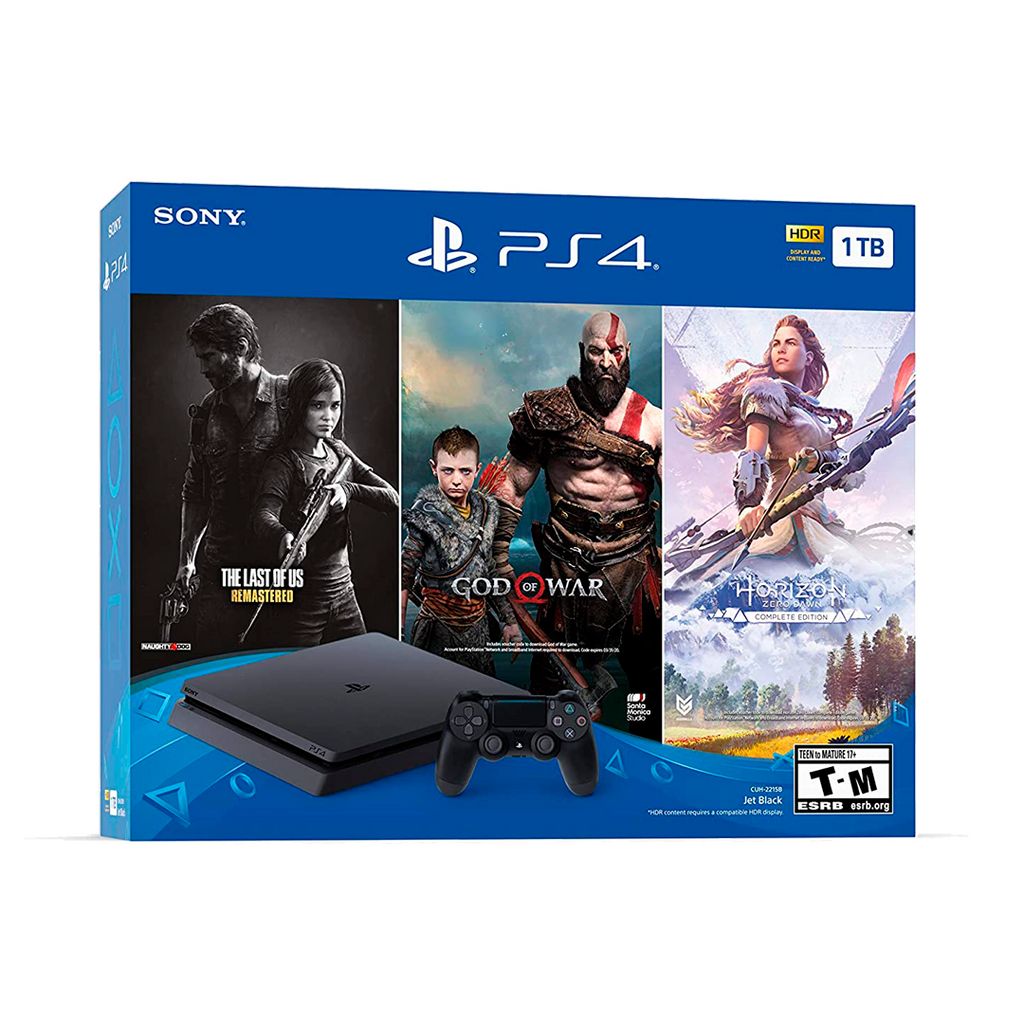 PlayStation 4 1TB (The Last of Us Remastered+God of War+Horizon Zero Dawn) Pack